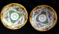 paire d'assiettes à gateaux porcelaine XIX e