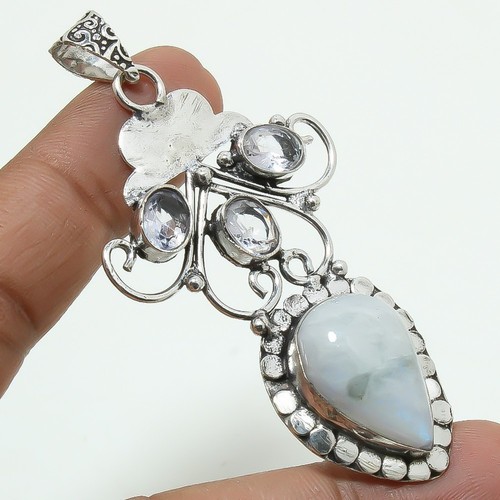 Pendentif pierre lune - pendentif,
