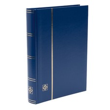 Classeur Bleu pour timbres 64 pages noires Neuf Leuchtturm