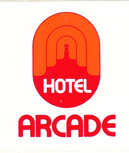 Autocollant hotel arcade - autocollant,