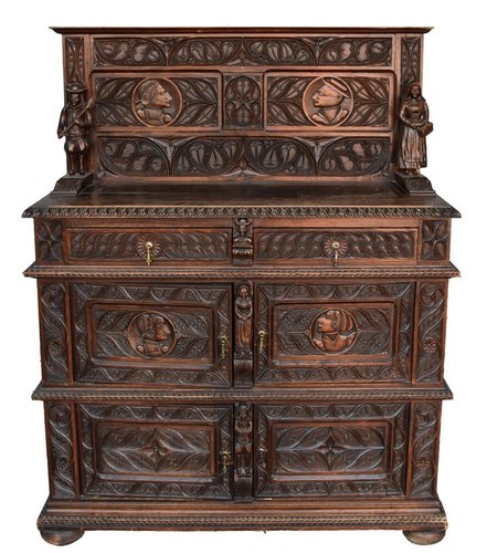 Bahut breton sculpté - breton,