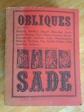 REVUE OBLIQUES SADE BATAILLE BARTHES SOLLERS MASSON BRETON MANDRIARGUES 1977