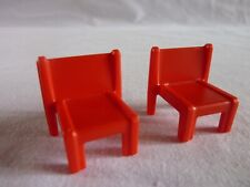 PLAYMOBIL  LOT 2 CHAISES ENFANTS N° 1 ECOLE MAISON MEUBLE MOBILIER