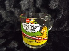GARFIELD CLEAR GLASS MUG 1978-1980 MCDONALD'S JIM DAVIS 