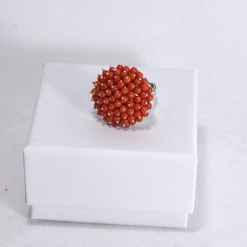 Anneau corail rouge - anneau,