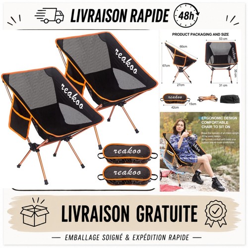 Chaises camping pliantes - chaises,