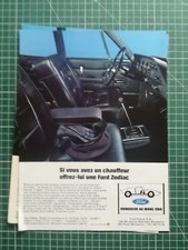 807 belle PUBLICITE ANCIENNE circa 1970 Ford Zodiac