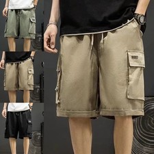 Short cargo été décontracté pour homme avec plusieurs poches et coupe confor