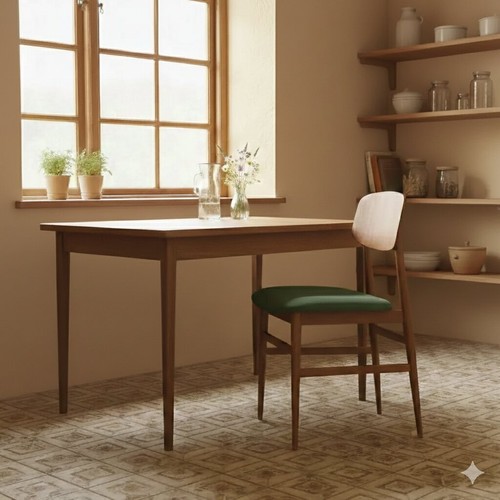 Chaise vintage bois - vintage, tissu