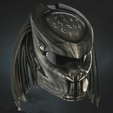 CASQUE TOP PREDATOR PERSONNALISÉ NOIR BRILLANT ARGENT SYMBOLE (CERTIFIÉ DOT...