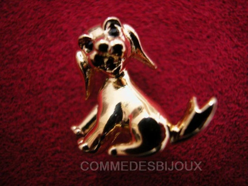 Broche vintage chien style - chien,