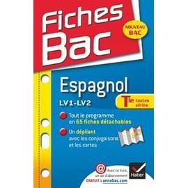 Livre fiches bac espagnol - fiches,