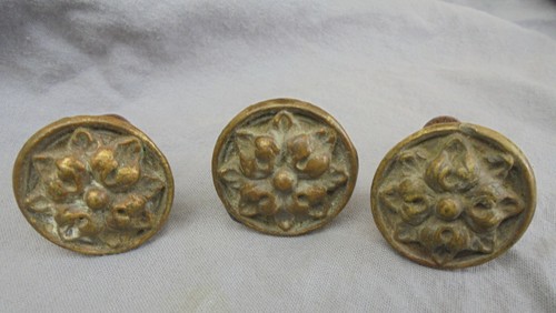 Poignees boutons bronze - 3,