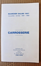 nuancier coloris voitures