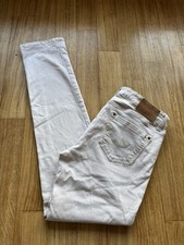 Jean etam jeans blanc écru crème taille basse slim y2k début 2000 taille S/M