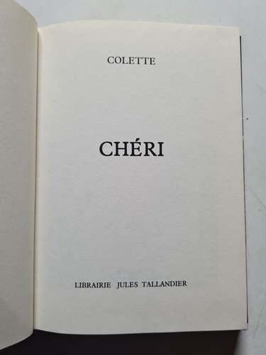 Chéri colette librairie - chéri, |