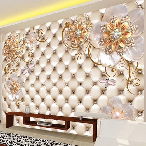 Papier peint style fleurs - papier,