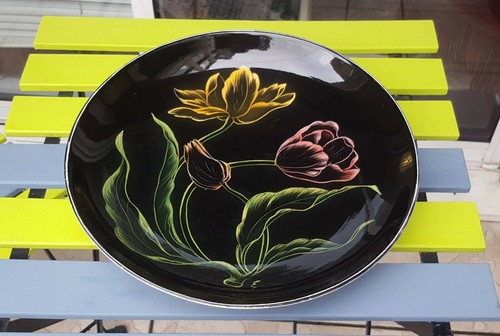 Grand plat décoratif - , en