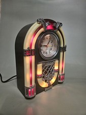 HORLOGE REVEIL JUKE BOX VINTAGE LUMINEUX / STYLE RETRO 
