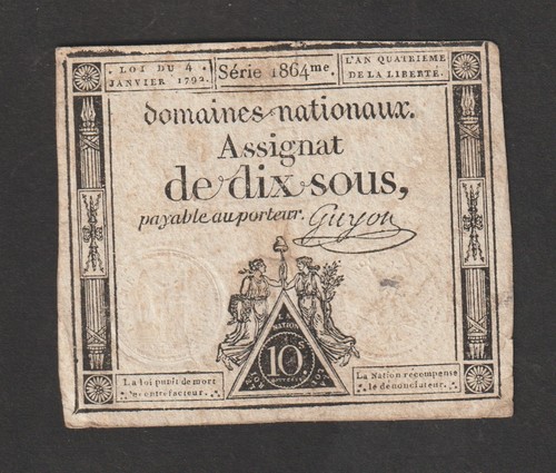 Assignat sous du 4 - assignat,
