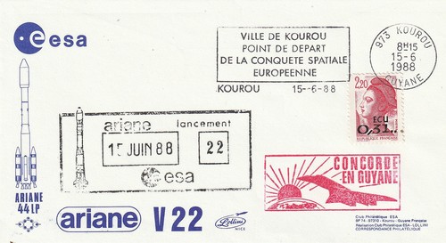 Esa enveloppe 1988 fusée - enveloppe,