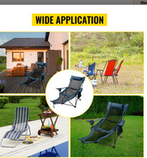 Chaise de Camping Bleue Pliante Fauteuil de Pêche Voiture Sieste