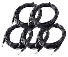 5x Câble Prise Jack Male 6,3mm 1/4'' Cordon Aux Audio Stéréo Adaptateur 10M Set