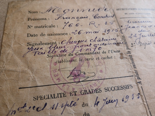 Livret matricule marin - livret,