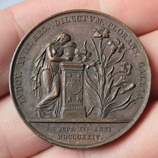 Rare Médaille en Bronze, Mort