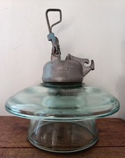 Ancien gros isolateur verre SEDIVER type EDF pour déco, lampe etc  CA03