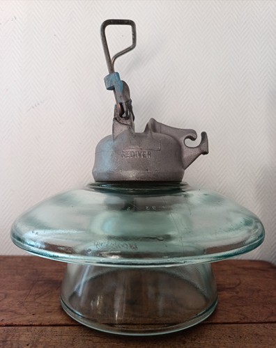 Ancien gros isolateur verre