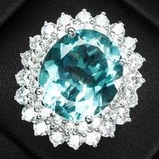 Bague velours bleu mer