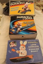 peluche pile lapin DURACELL space scooter bunny kayakiste racing vintage ancien
