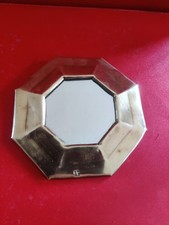 petit miroir octogonal en laiton doré