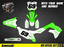 Kit Déco Moto pour / Mx Decal Kit for Kawasaki KXF - White & Green