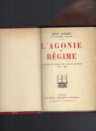 Léon daudet agonie - léon, l'agonie