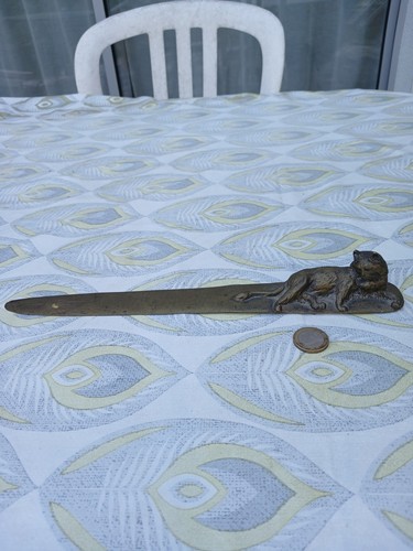 Ancien coupe papier bronze - coupe,