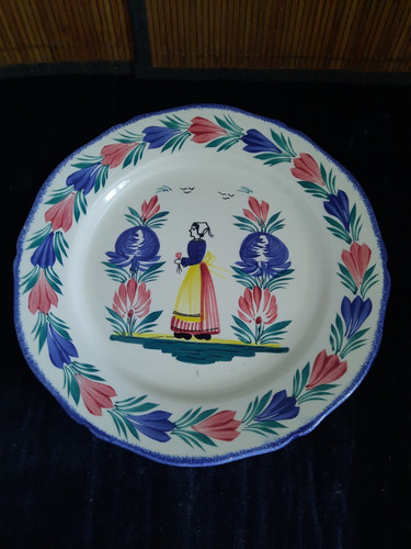 Ancienne assiette quimper - ancienne, hb