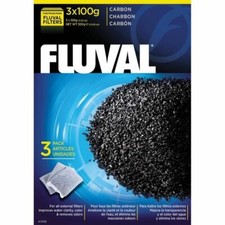 Lot de  3x100gr Filtre charbon Fluval 3 Paquets 100 gr  Aquarium EAU Transparent