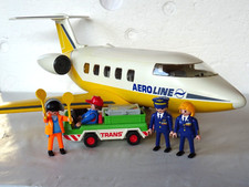 Playmobil 3185 Avion Aéroline  complet  3212 Bagagiste incomplet