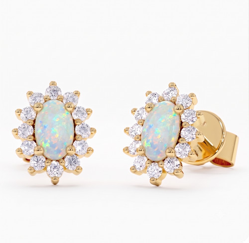 Boucles oreilles opale - boucles, en