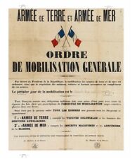 AFFICHE MOBILISATION GUERRE