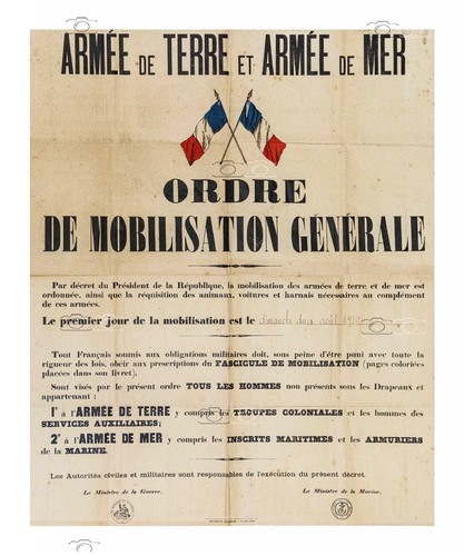 Affiche mobilisation guerre - affiche,