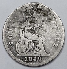 Rare Monnaie Argent, 4 Pence