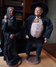couple de vieux santons de provence-30 et 29 cm-JOUGLAS