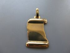 médaille parchemin neuve vierge plaqué or poinçon 2,96gr 3x1,8cm