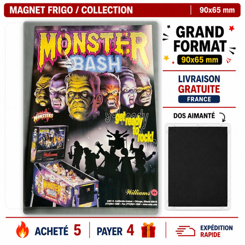 Magnet frigo flipper monster - magnet,