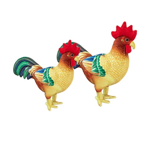Coq peluche dessin animé - en,