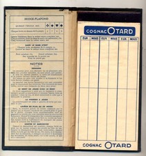 ANCIEN CALEPIN PUBLICITAIRE - COGNAC OTARD - BRIDGE - REGLES DU JEU - POINTS