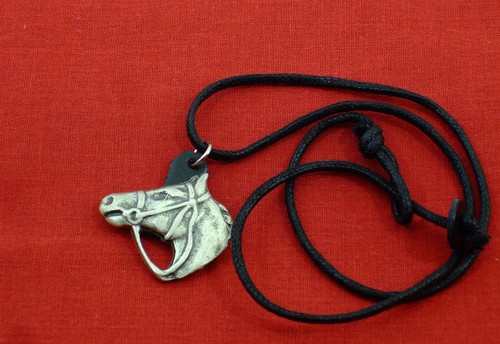Pendentif tete cheval metal - pendentif, en